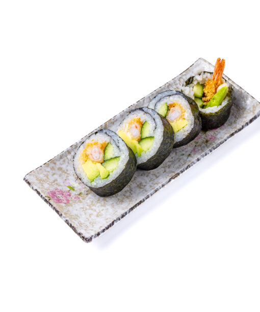 Futomaki ebi fry avocat concombre